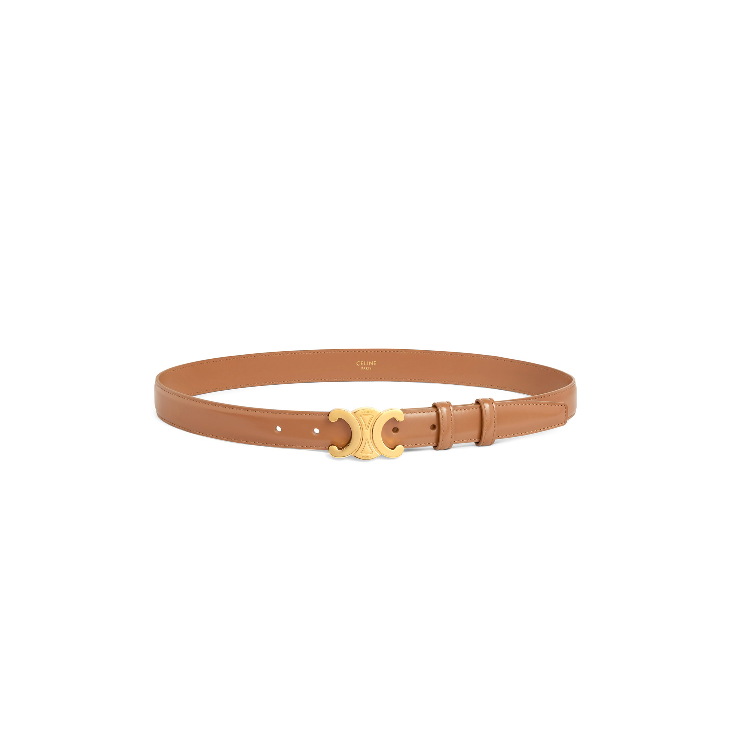 CELINE MEDIUM 25MM TRIOMPHE BELT IN TAURILLON LEATHER 45AK93A01.18BU